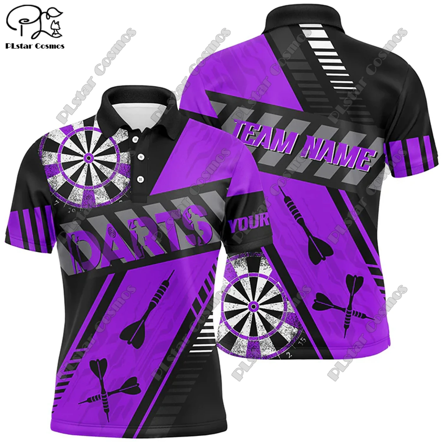 Футболка-поло с 3D-принтом пламени универсальная для отдыха спорта