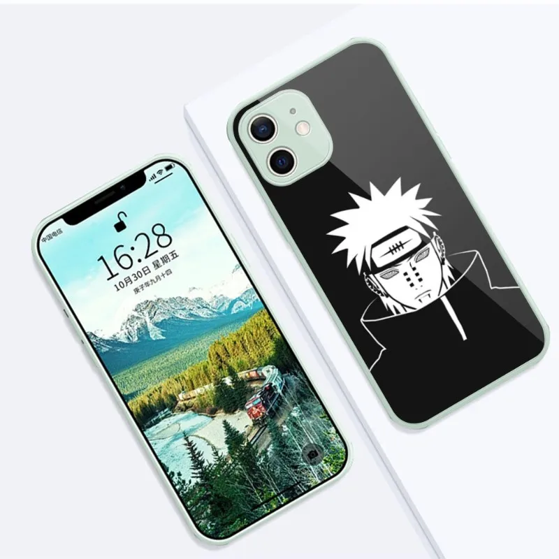 Чехол Akatsuki N-aruto Шаринган для IPhone 14 13 12 11 Pro Max X XR XS 8 7 Plus цветной чехол из жидкого