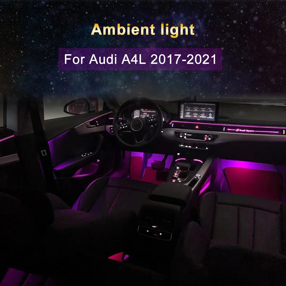 

Светодиодная лента для салона автомобиля, 32 цвета, для Audi A4L A5 S5 B9 2017-2021