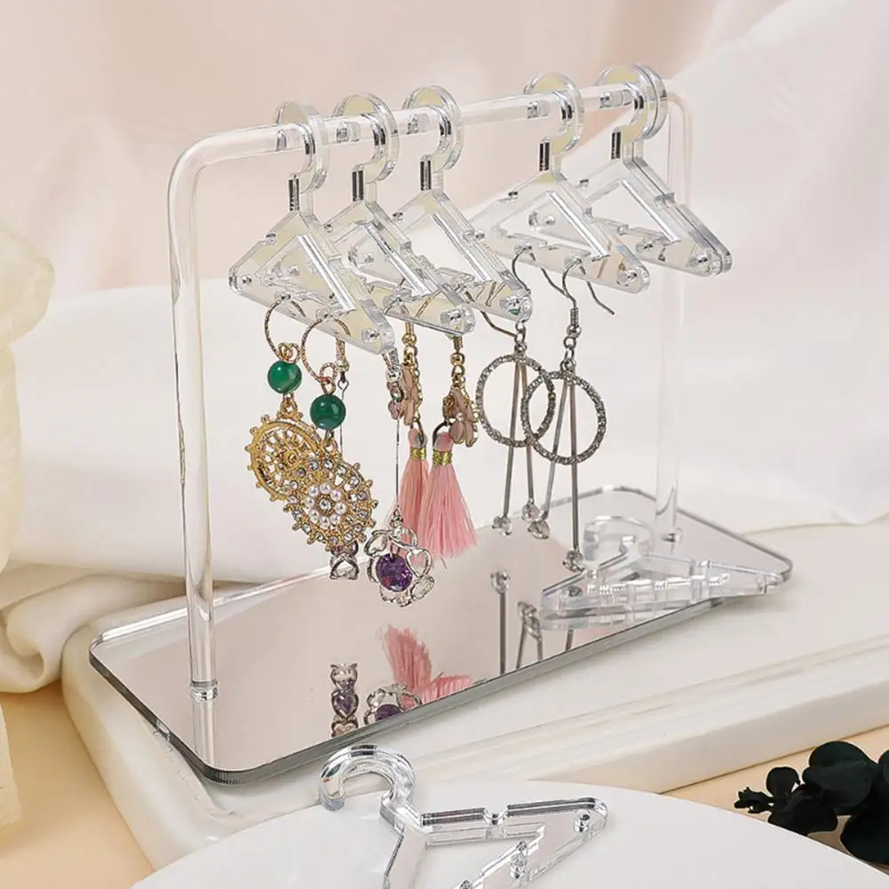 

Mini Coat Hanger Rack Earring Display Stand Large Capacity Jewelry Storage Jewelry Show Earring Hook For Girls Diy Gif P4g7