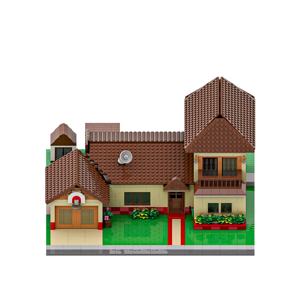 Фото Модульные строительные блоки MOC Smith Residence, рифленые анимированные городские пригородные апартаменты, вилла, дом, дизайн, кирпичная игрушка в подарок №2