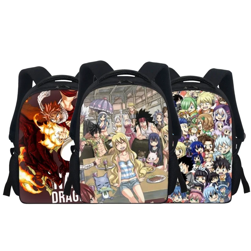 Children Boys School Bags Anime Fairy Tail Cartoon Todler Baby Backpacks Mochila Kindergarten Mini Schoolbags Zipper for Kids