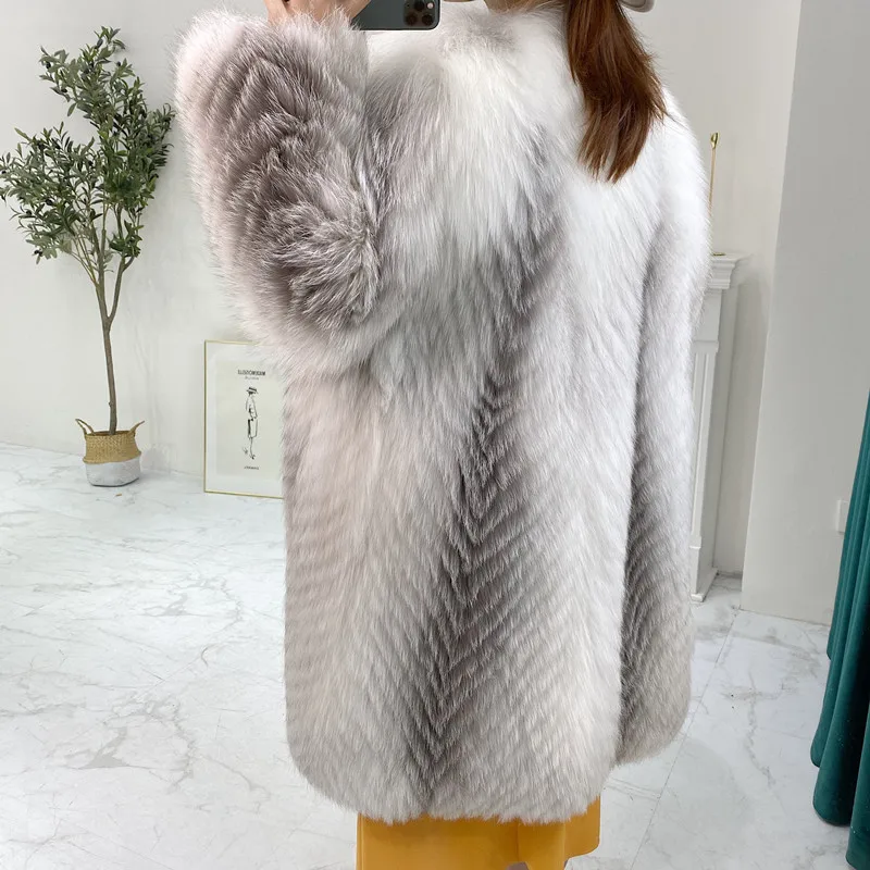 Женское зимнее пальто длинная Роскошная Одежда куртка из натурального пушистого