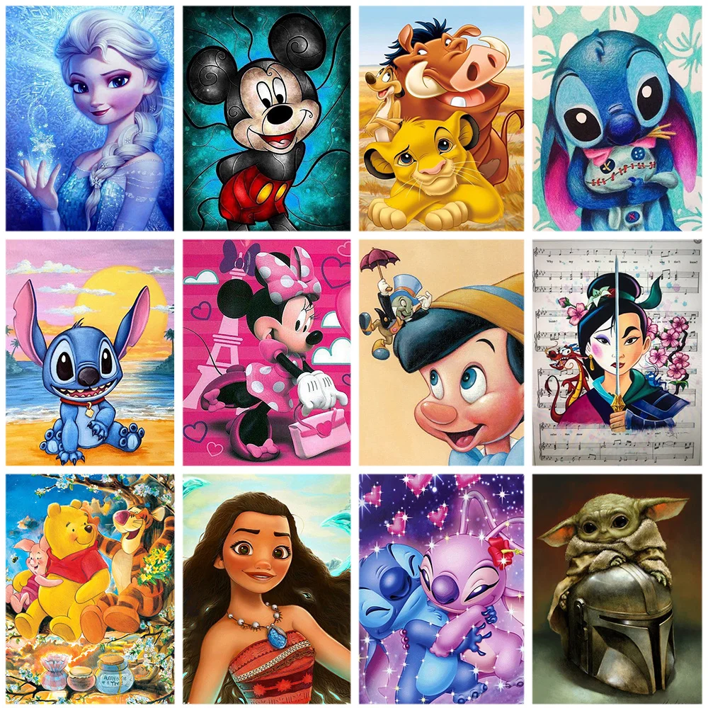 

Набор для алмазной мозаики «сделай сам», картина из мультфильмов Диснея, принцесса, Холодное сердце, Эльза 5D, детское искусство, рождественс...