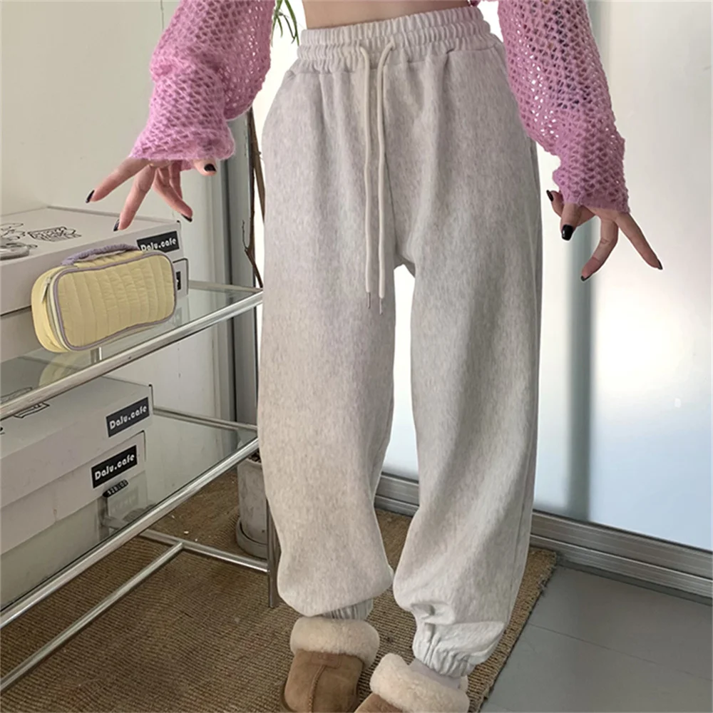 

Новинка, однотонные спортивные брюки PLAMTEE, женские зимние шикарные повседневные Хлопковые женские свободные теплые офисные облегающие брюки с высокой талией