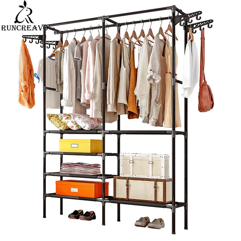 

Clothes Hanger Coat Rack Floor Hanger Storage Wardrobe Clothing Drying Racks Porte Manteau Kledingrek Perchero De Pie