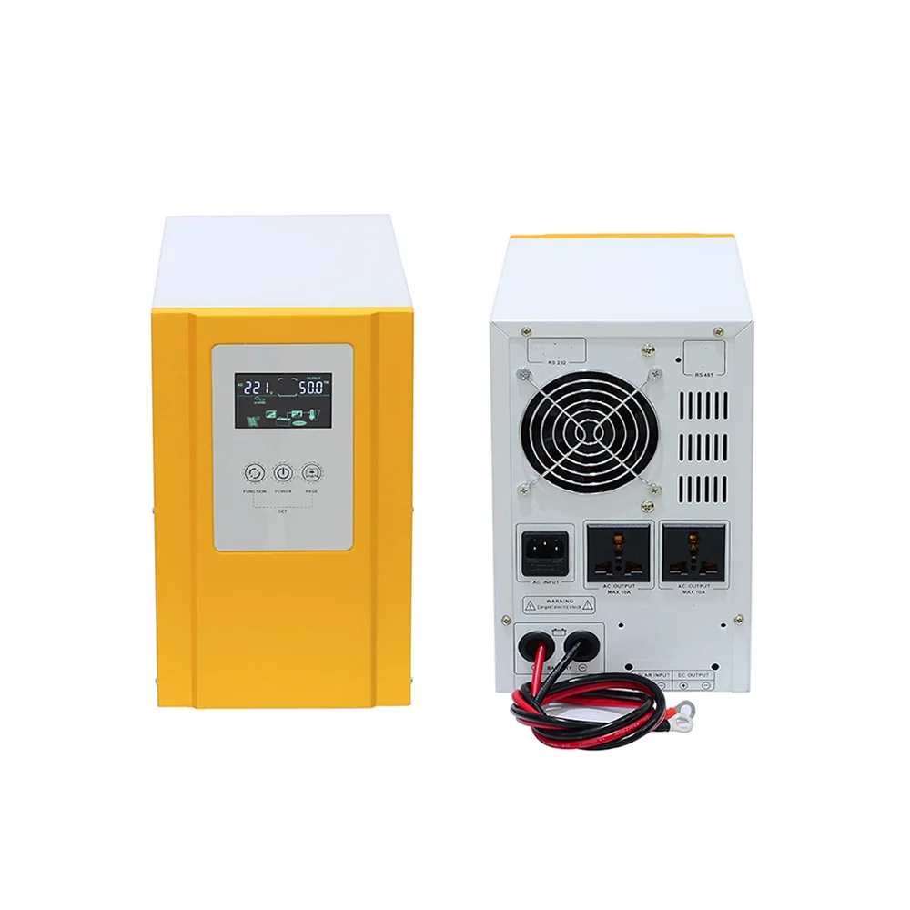 

12VDC 500/1000W Off Grid Inverter Surge Power Charging Inverter 110V/220VAC Pure Sine Wave Inverter UPS with AC Battery Charging