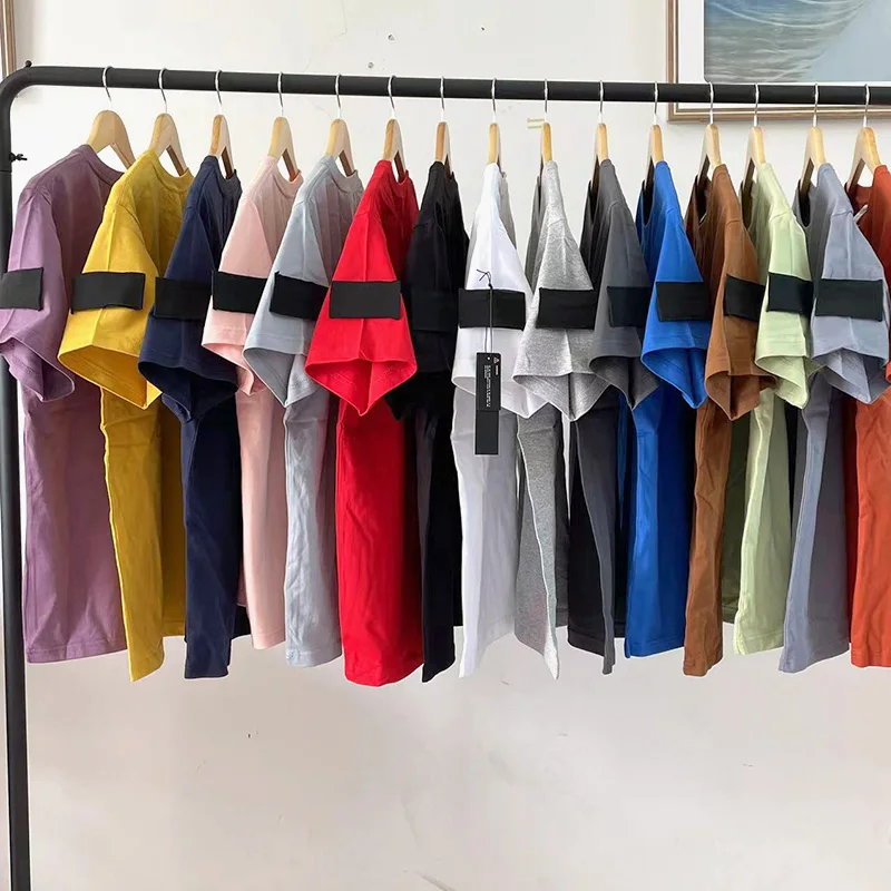 

2023 New Embroidery Oneck T shirts Men Women Cotton Black Fashion T shirts Short Sleeve Brand Korean Style Tops Streetwear