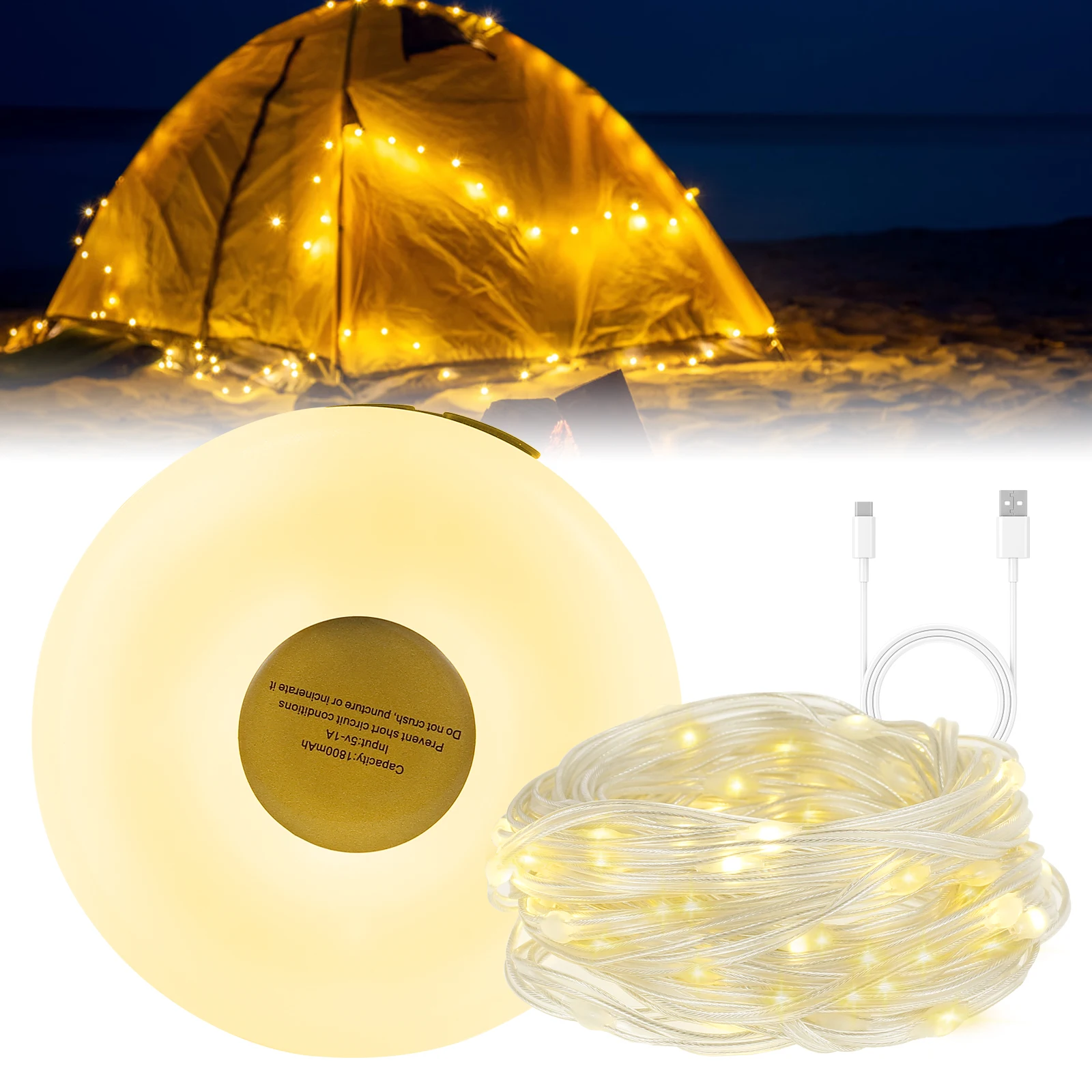 Походные светильники подвесные для кемпинга с 5 режимами освещения