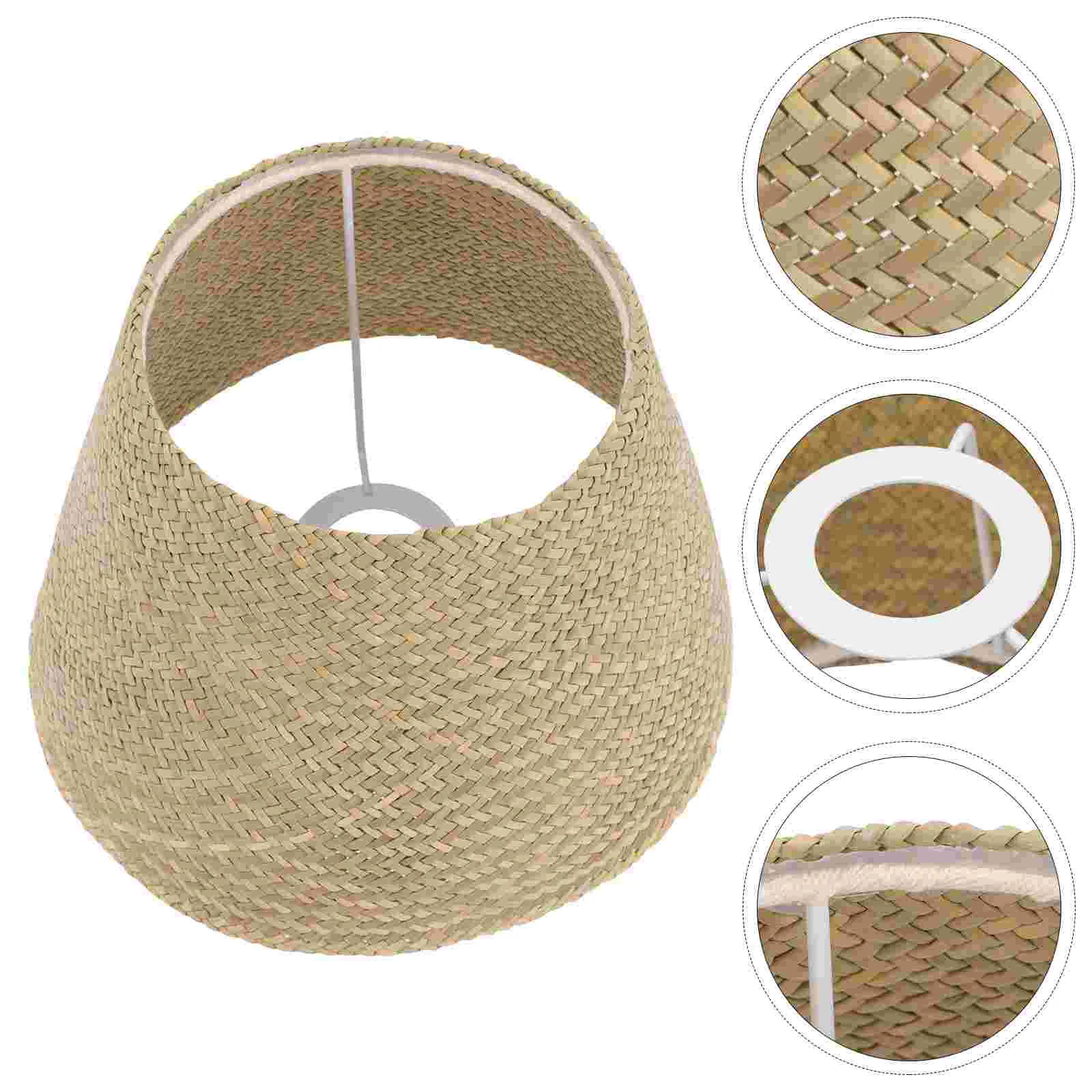 

Lamp Shade Rattan Lampshade Chandelier Woven Small Pendant Table Cover Shades Ceiling Wickerclip Straw Drumlamps Bulbfloor Weave