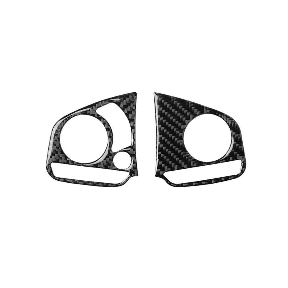 

2pcs Carbon Fiber Steer Wheel Button Trim Cover Car Accessories Compatible Tenth Gen Civic 2016-2019 Universal Left Right Drivie