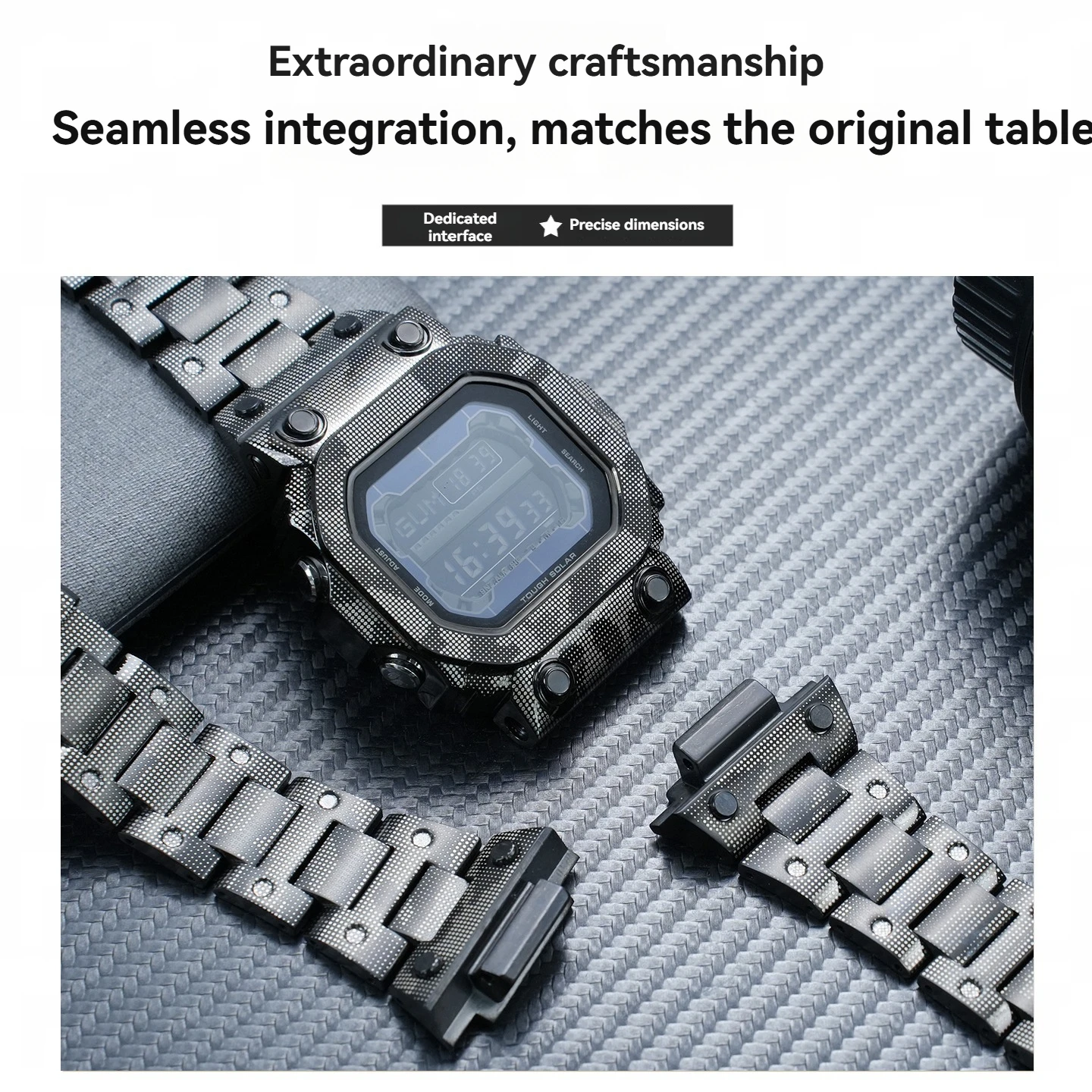 Фото Камуфляжный комплект из нержавеющей стали для Casio G-Shock GX-56BB GWX-56, металлический ремешок с безелем, прочный корпус, аксессуары для часов с инструментами №5