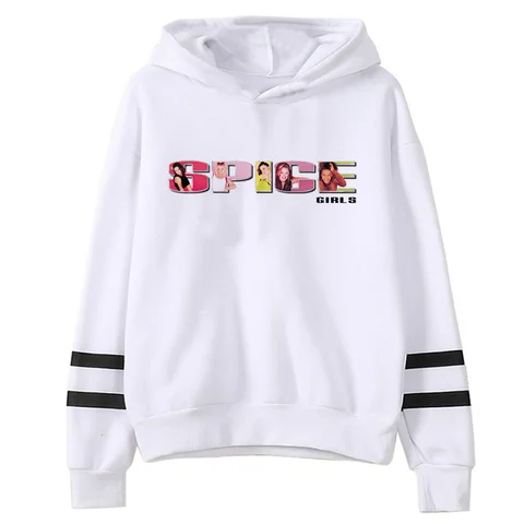 Свитшот женский в стиле ольччан, корейский пуловер с графическим принтом Spice Girls, уличная одежда в стиле хип-хоп, y2k