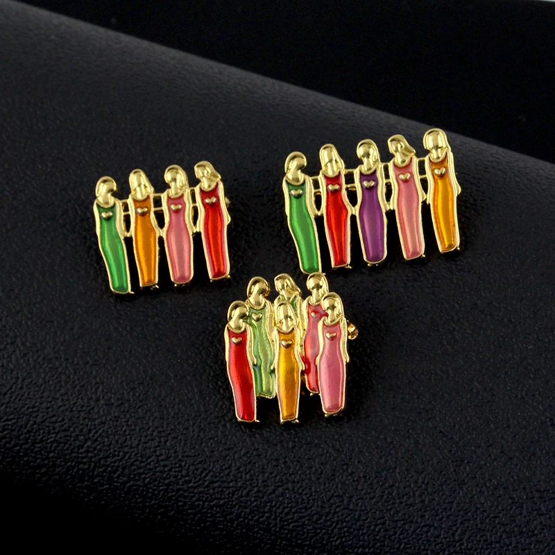 Эмалированная булавка для лучших друзей 5 стилей романтичные Металлические