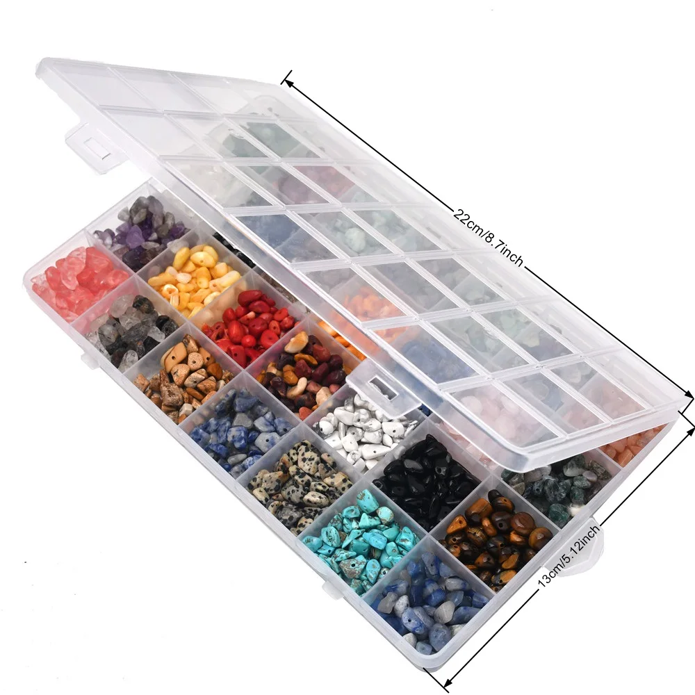 Бусины из драгоценных камней с кристаллами 28 видов |