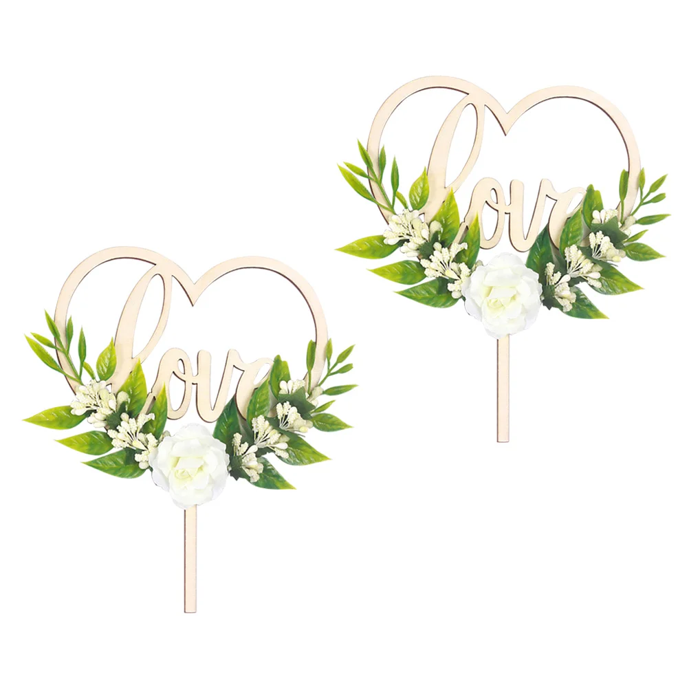 

Picks Wedding Flower Love Appetizer Toppers Heart Valentines Day Toothpicks Wooden Cocktail Fruit Stick Cupcake Dessert Shower