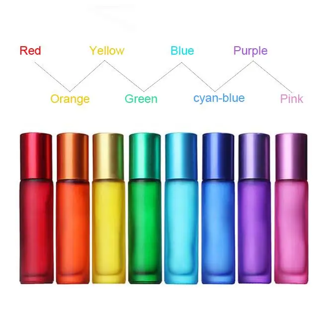 

8 цветов, блеск для губ, флакон для духов с эфирным маслом, роликовый шар, Толстый Стеклянный рулон, прочный дорожный косметический контейнер