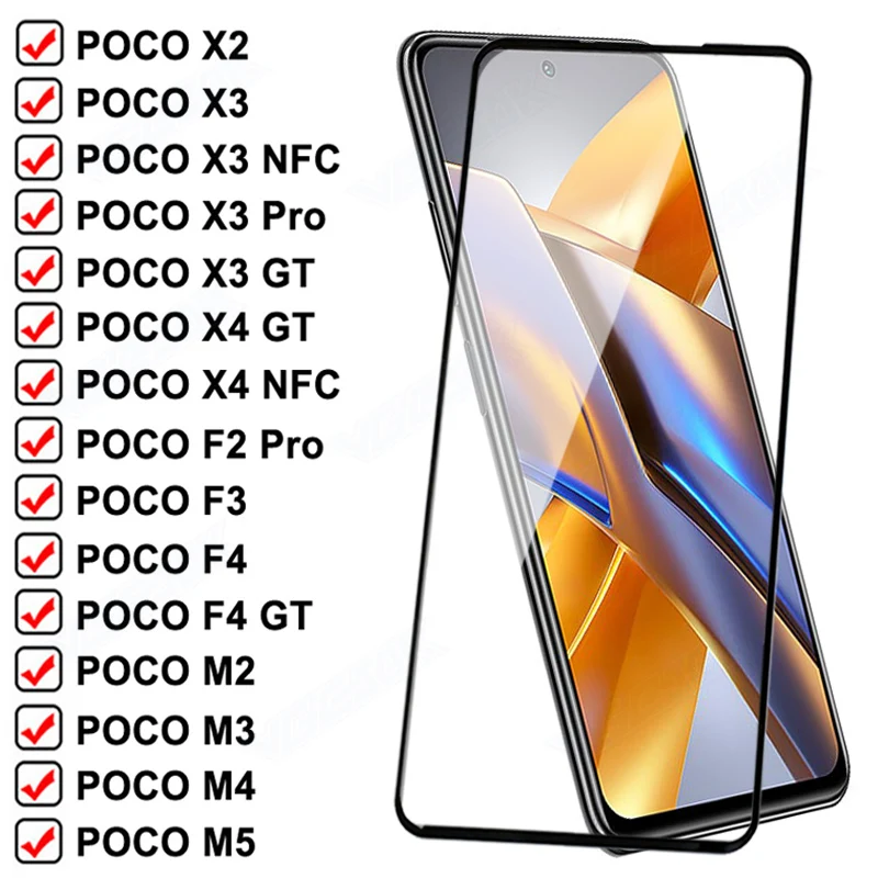 

11D Full Protective Glass For Xiaomi Poco M5S M2 M3 M4 M5 Pro Screen Protector POCO X3 X4 NFC X2 F2 F3 F4 GT Tempered Glass Film