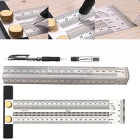 g30 woodworking scribe high precision scale ruler hole scribing ruler crossed out line drawing marking gauge measuring tool