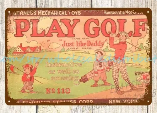 1920-е годы strauss межья игрушка игра в гольф ГОЛЬФИИРЫ игрушки металлическая