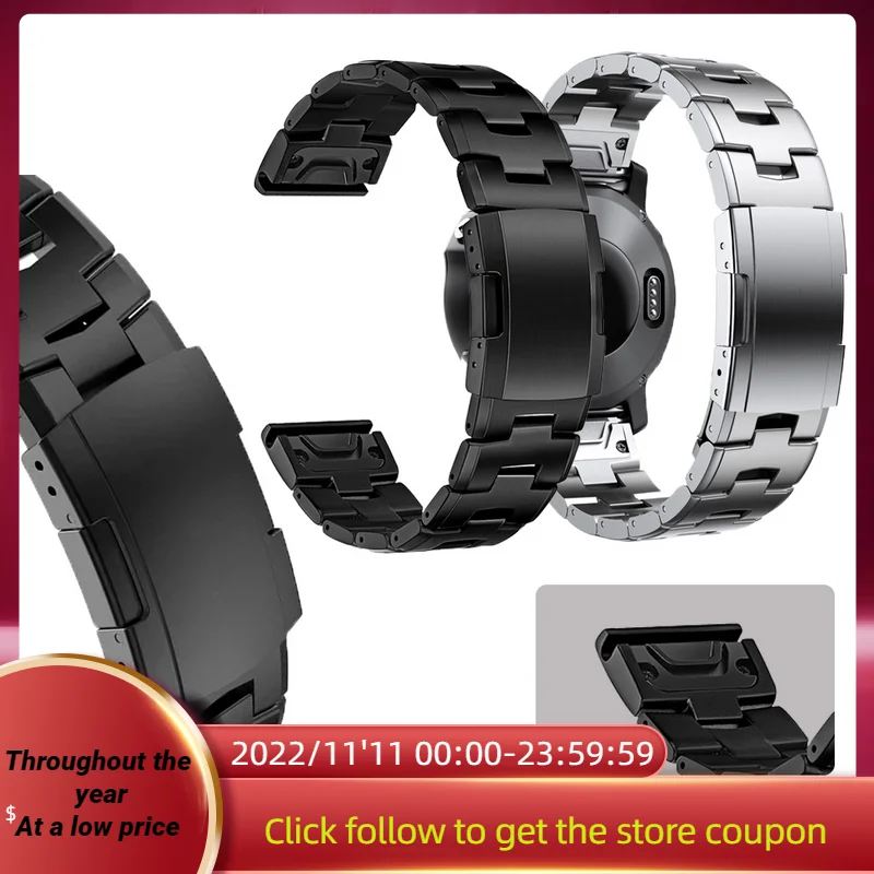 

Ремешок из титанового сплава и нержавеющей стали для Garmin Fenix 7X 7/6 6x Pro 5x plus/Instinct 2