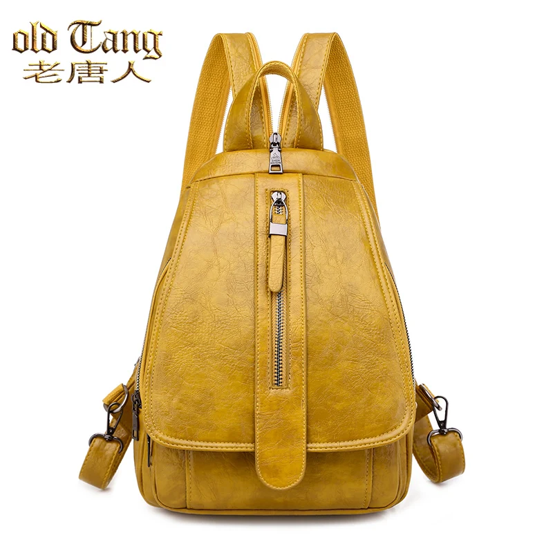 

Casual Anti Theft Women Backpack 2022 New High Quality Waterproof Design Soft PU Leather Travel Large Capacity Backpack Mochilas