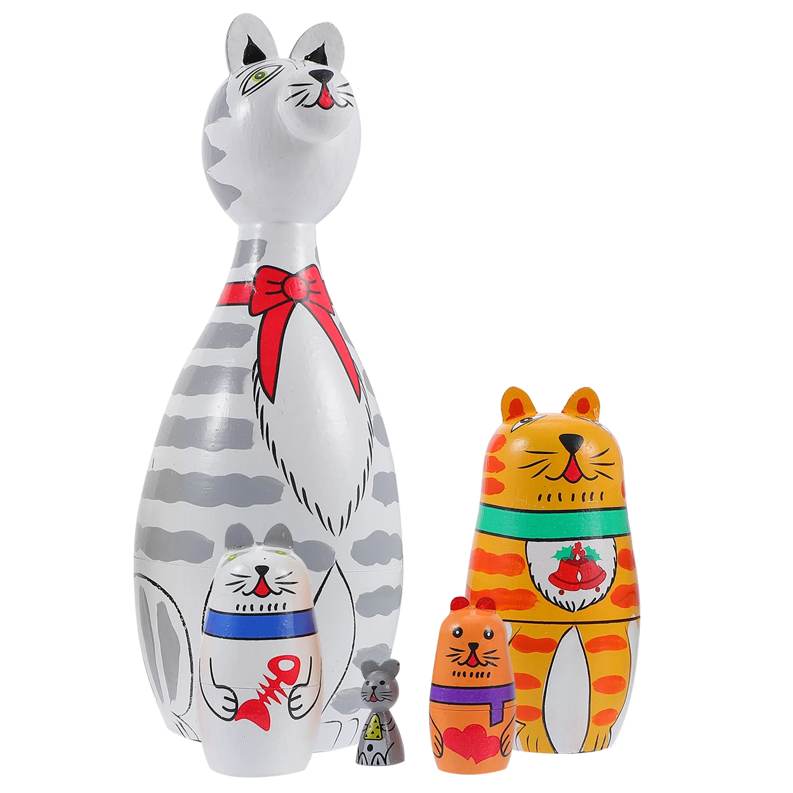 

5 шт., деревянные игрушки-матрешки