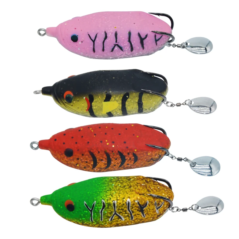 

TAKEDO LW029 Handmade Bass Snakehead Frog Fishing Lure Soft Hollow Body Crankbaits Fishing Frog Lure Topwater Wobblers Minnow