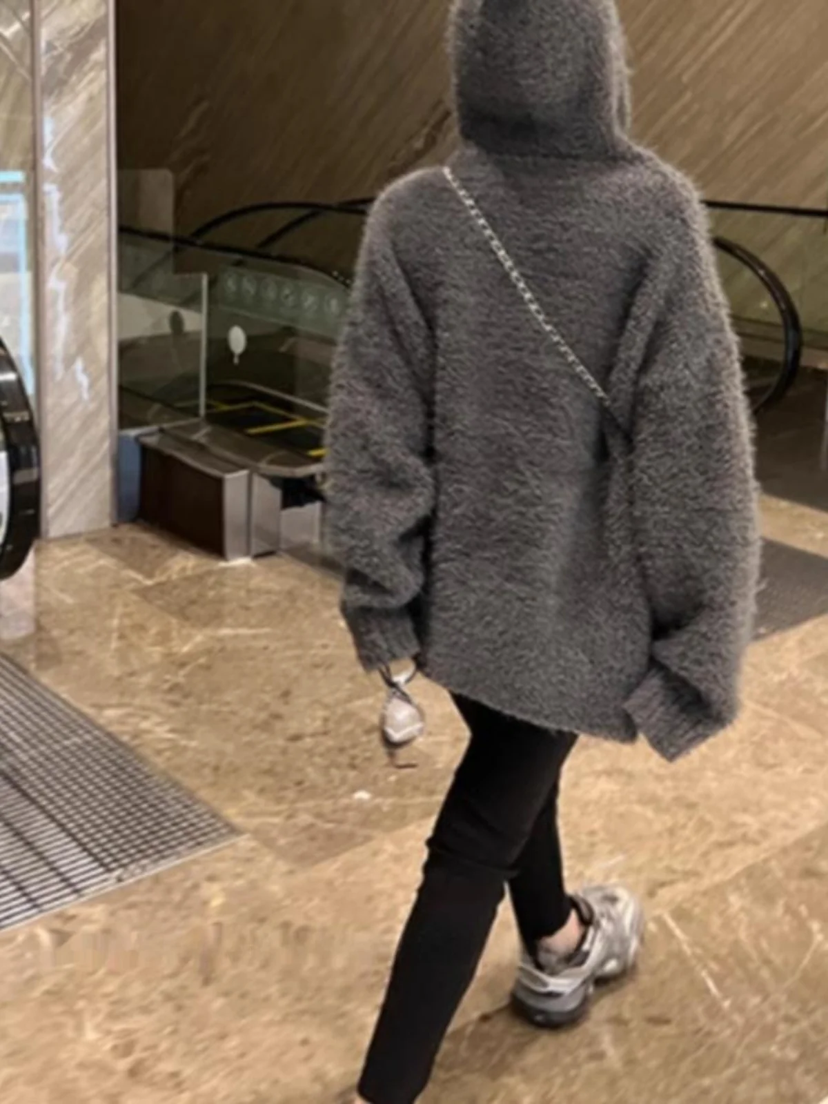 Idle Sle на молнии высококачественный норковый бархатный вязаный кардиган с