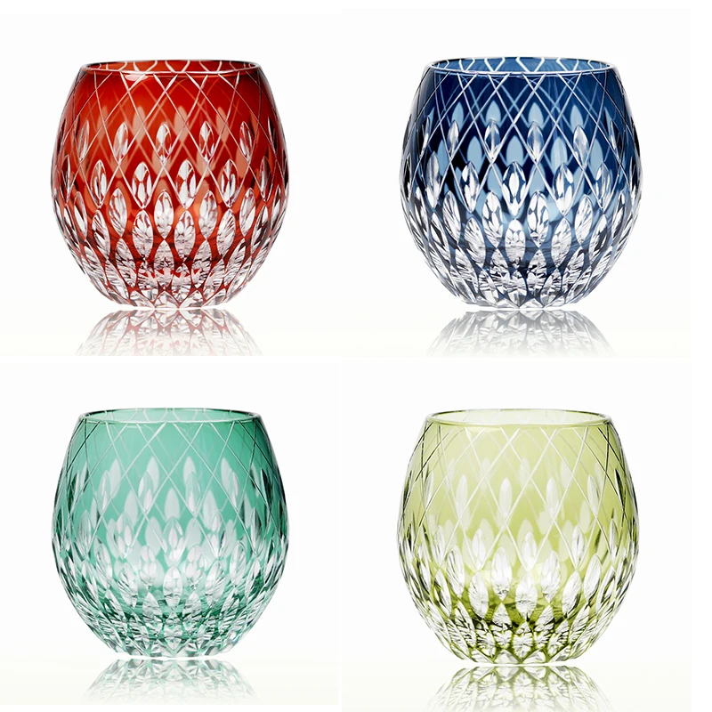 

Crystal Edo Kiriko Traditional Japanese Craft Collect Rock Glass 11.6oz Whiskey Wine Beverage Drinking Cup