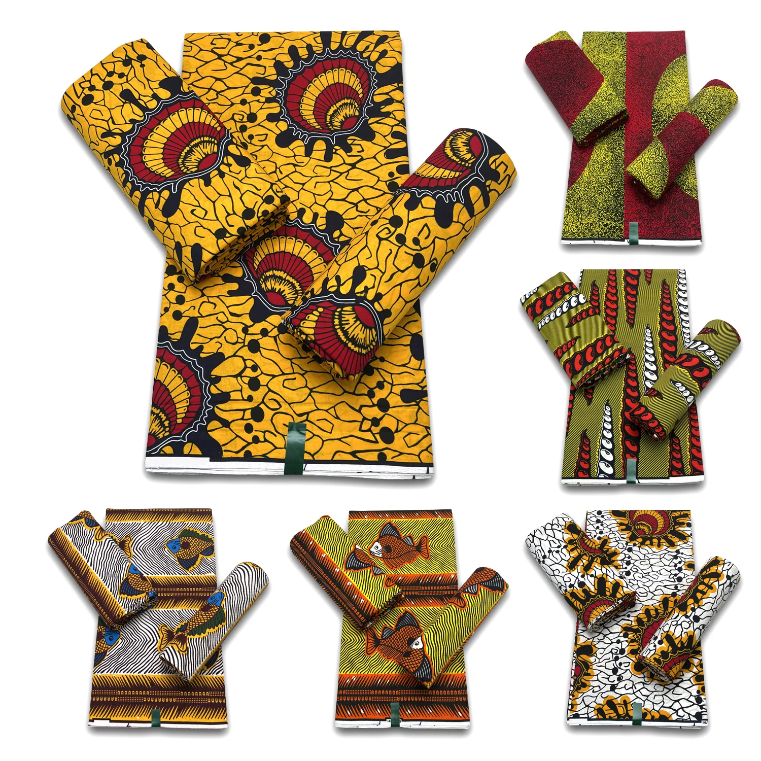 

Wholesale Prices！2023 New Guaranteed Veritable 100% Cotton African Real Wax Fabric Ankara Prints Wax Nigerian Style Tissu Pagnes