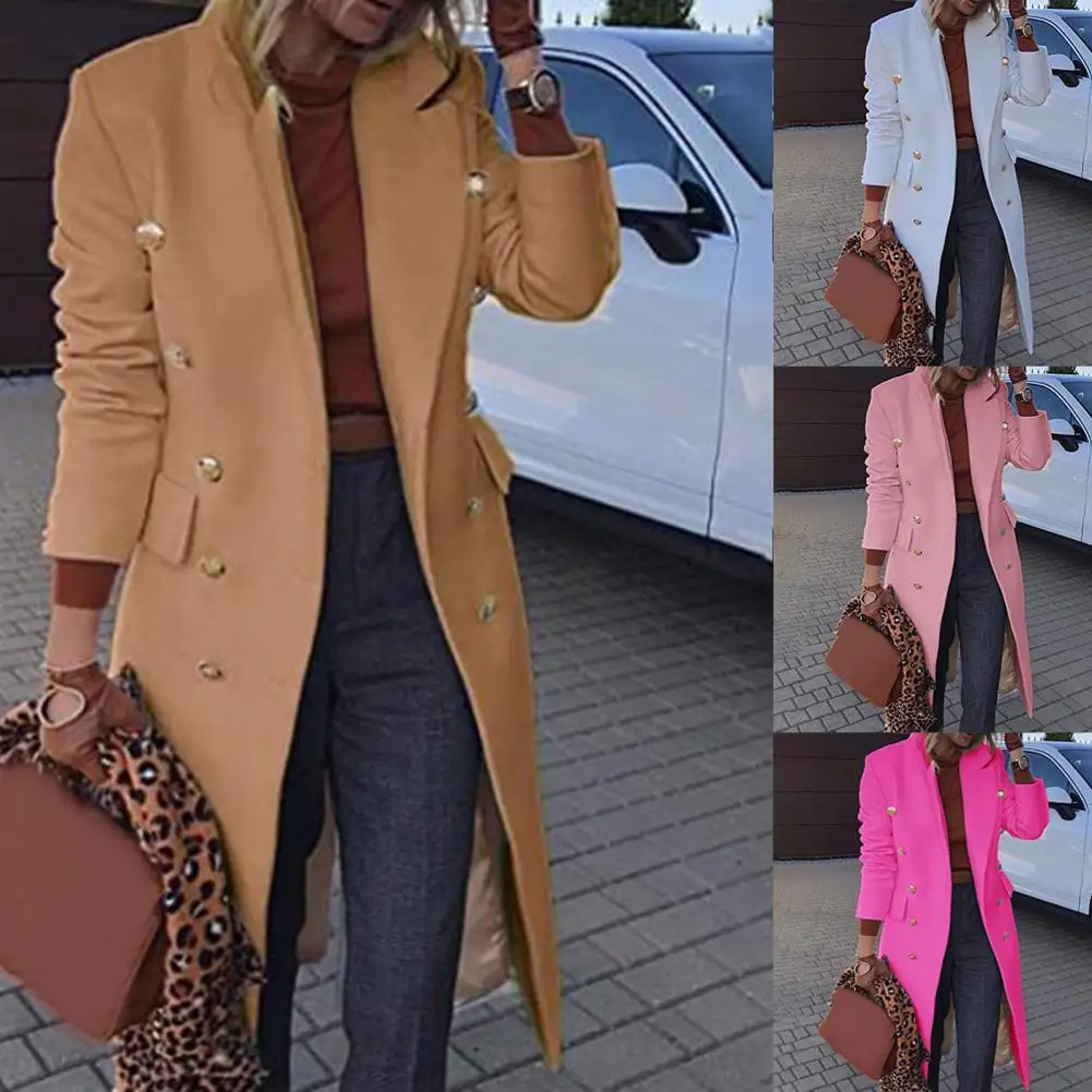 

Wool Coat Long Length Women Greatcoat Slim Fit Long Warm Woolen Overcoat