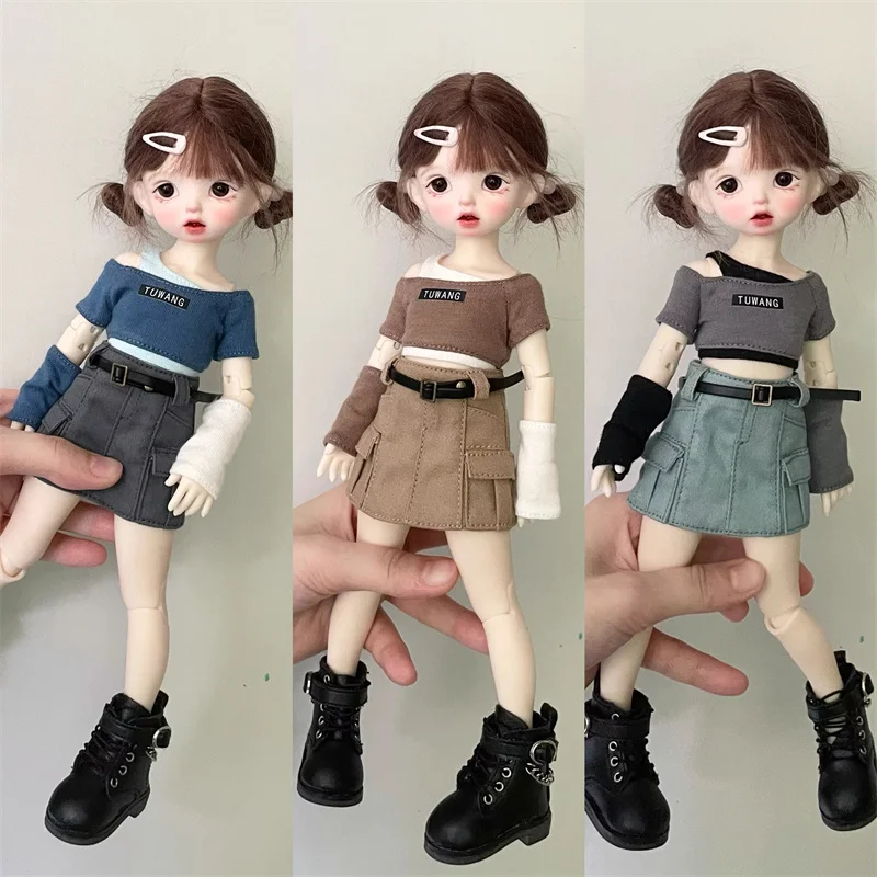 

New Arrival BJD Doll Clothes For 1/6 Yosd Doll T-shirt Skirt Doll Clothing Accessories for Boys Girls Toy Gift