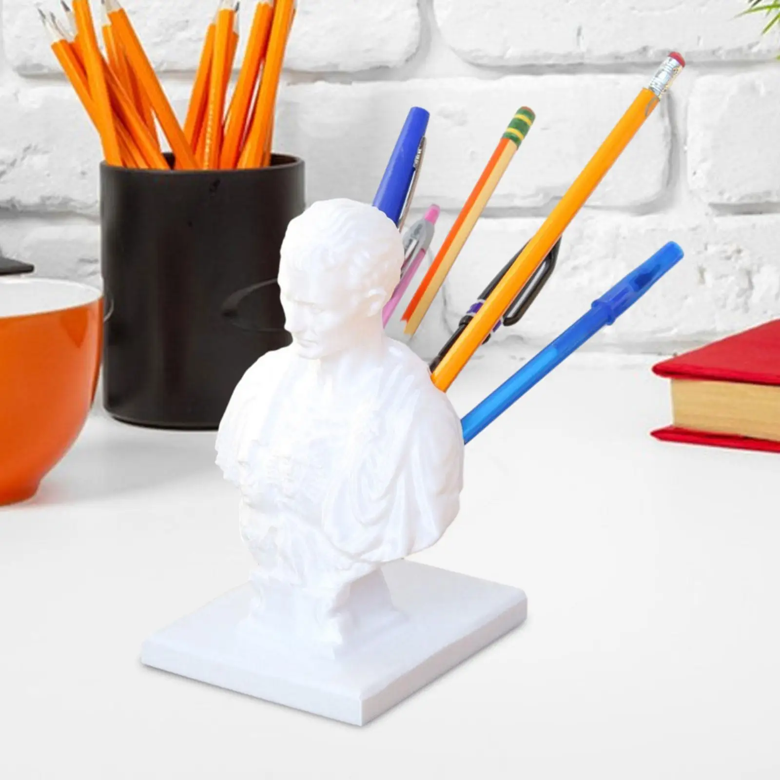 Бюст Статуя Держатель для ручек Настольные органайзеры хранения Статуэтки