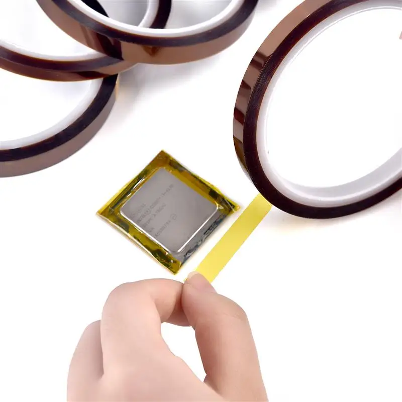 Лента полиимидная с золотым пальцем термостойкая Антистатическая 33 м 6-30 мм для