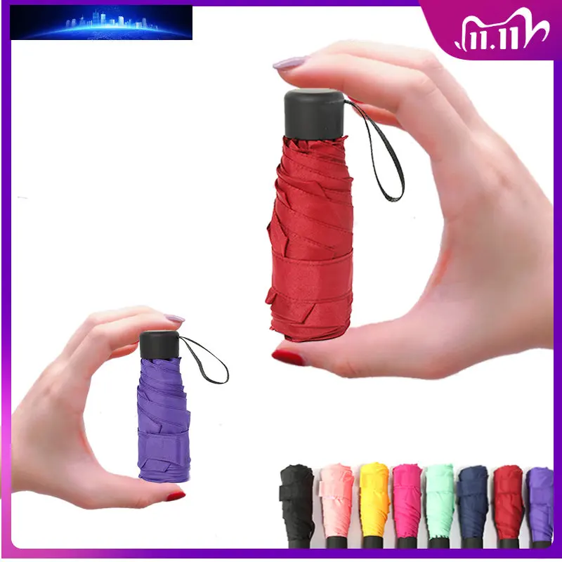 

Mini Pocket Umbrella Women UV Small Umbrellas 180g Rain Women Waterproof Men Sun Parasol Convenient Girls Travel Parapluie Kid