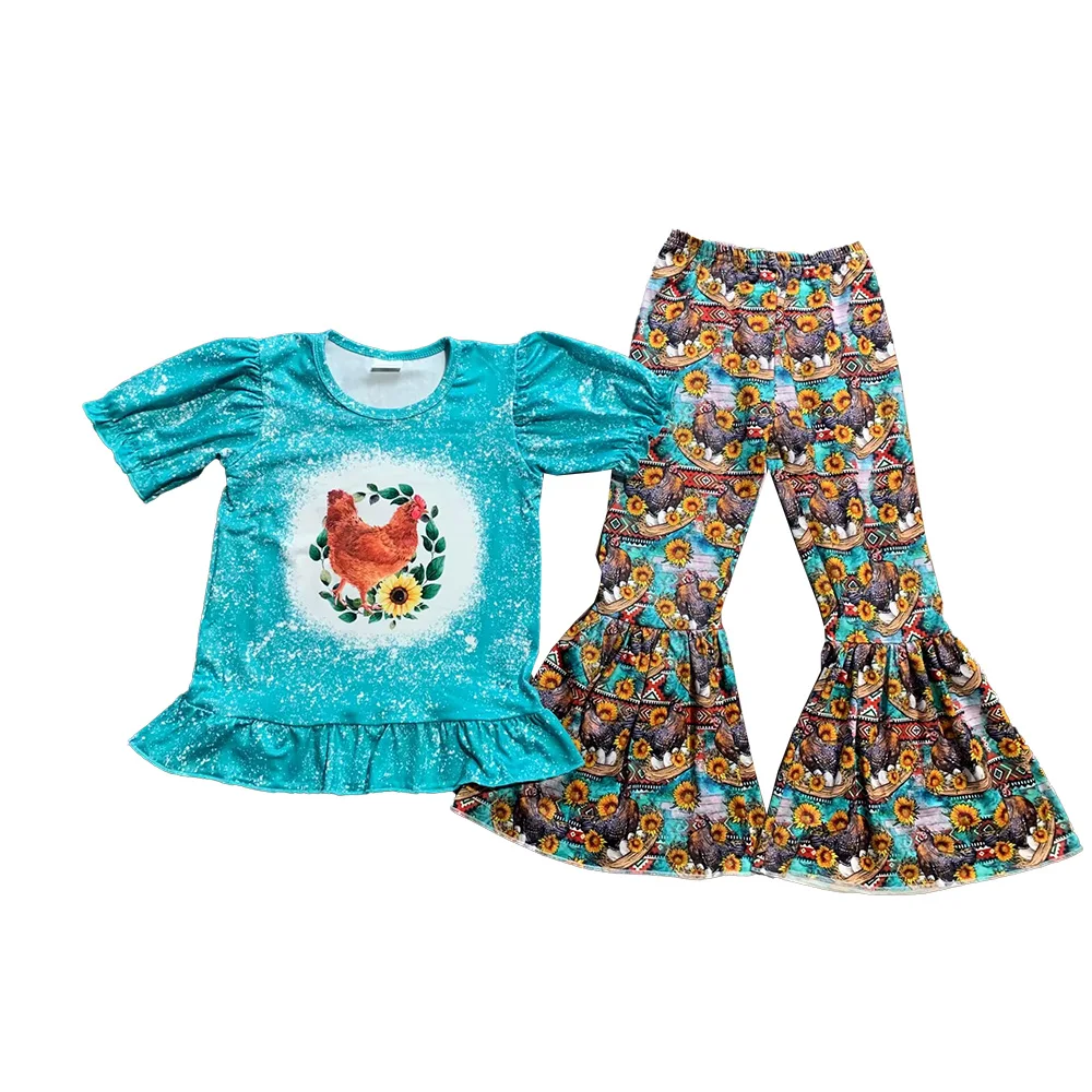 

Детский костюм для девочек с принтом цыплят