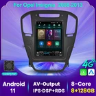 Вертикальная магнитола Tesla Android 11 8 + 128G для Opel Insignia Vauxhall Holden Buick Regal 2009-2013 GPS мультимедийный плеер