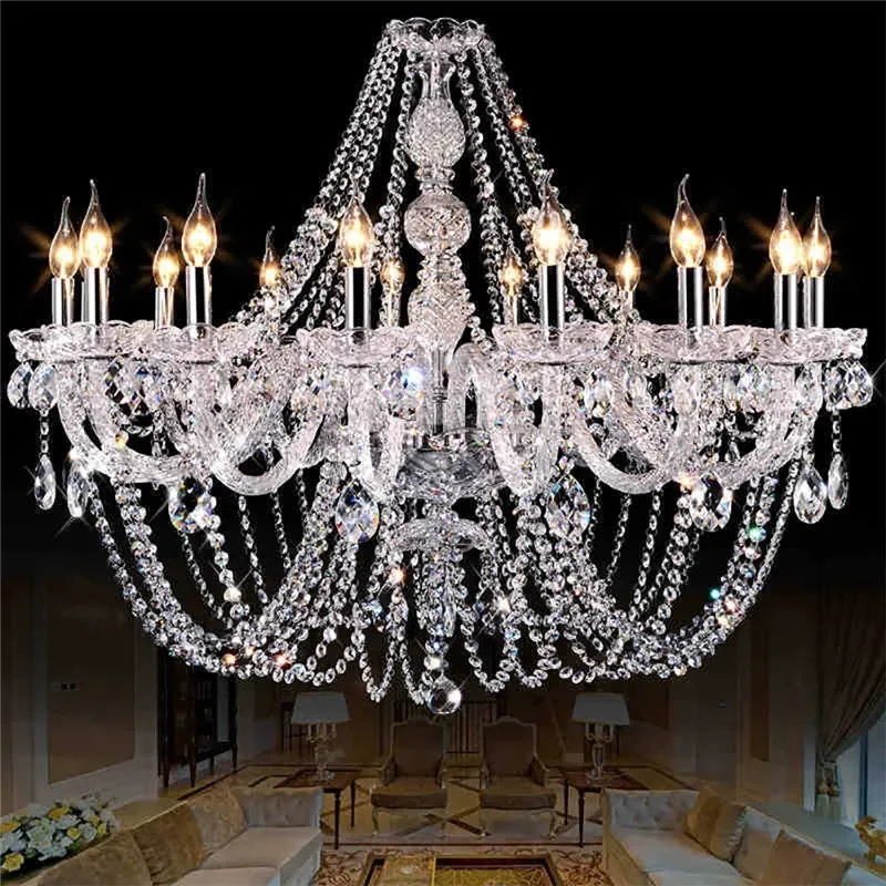 SOFEINA European Luxury Crystal Pendent Lamp Living Room Restaurant Bedroom Villa Hotel Clothing Store Beauty Salon Chandelier