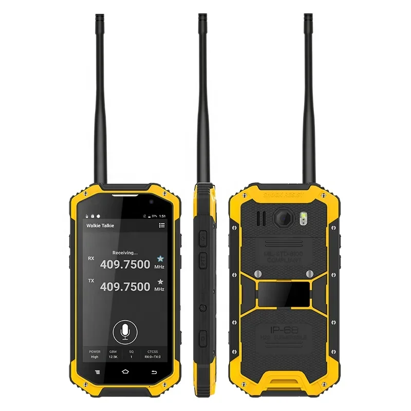 Высококлассная DMR UHF VHF радиостанция Walkie Big 5100mAh батарея 4 7 'ɼorning Gor illa IV экран