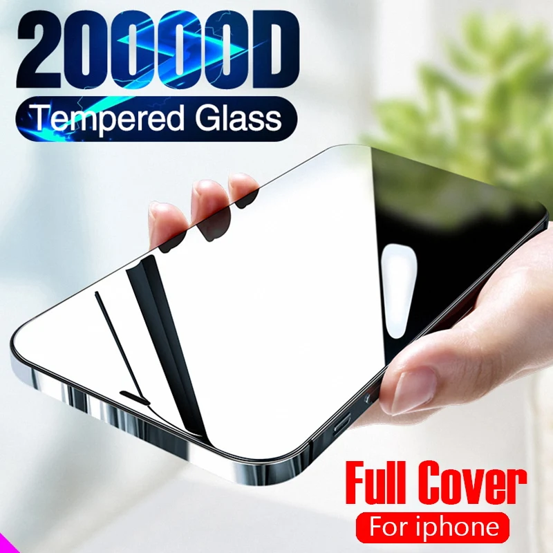 

99D Full Cover Tempered Glass On For iPhone 11 12 13 14 Pro Max X XR XS Max 12 mini Screen Protector For iPhone 6s 7 8 Plus Film