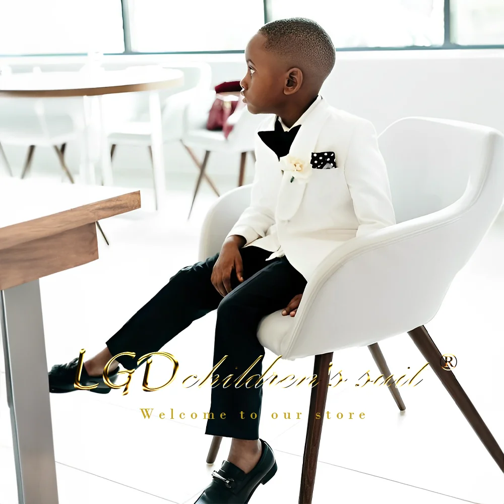 Модный свадебный костюм цвета слоновой кости на одной пуговице для мальчиков +