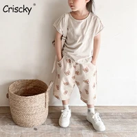 criscky new 2022 summer animal printing casual children pants for baby boys pants harem pants for kids child