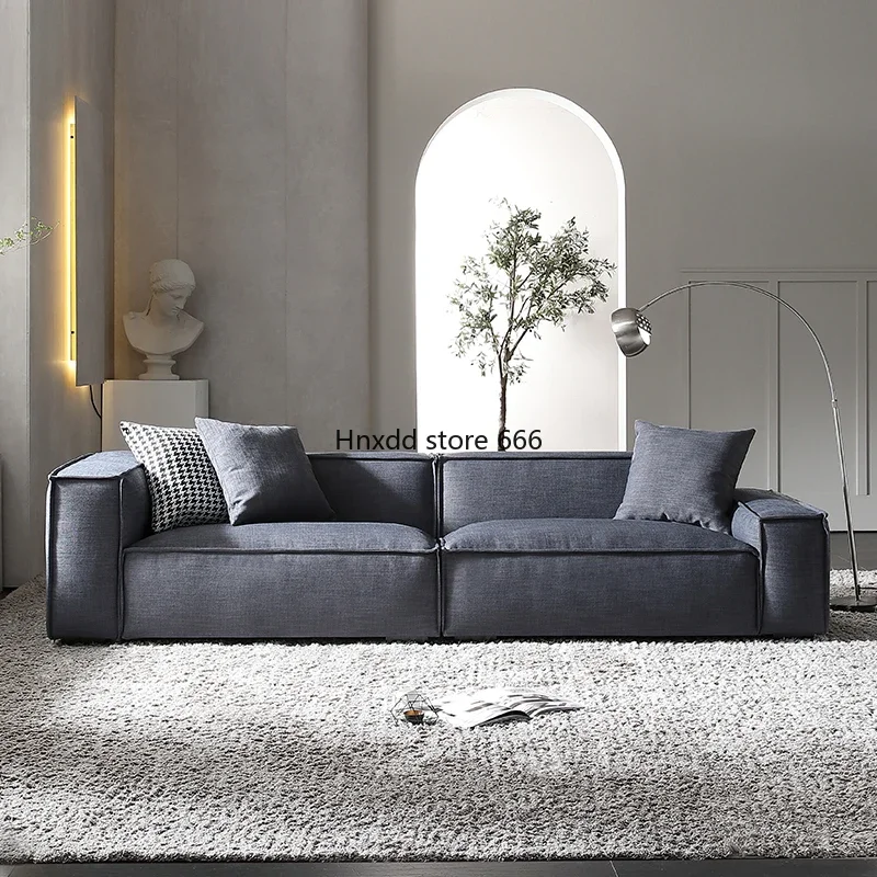 Диван из блоков тофу итальянский минималистичный тканевый диван на трех человек