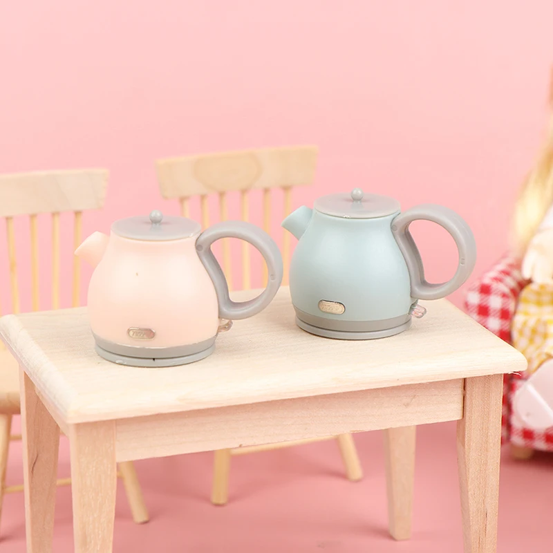 

1: 12 миниатюрный кукольный домик, миниатюрный чайник, игрушечная мебель, кухонные принадлежности для кукольного домика, декоративные аксесс...