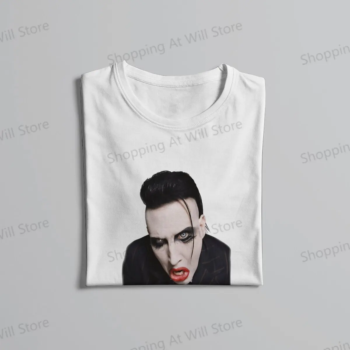 Hot selling in Summer men's and women's casual T-shirts Rob Zombie - Marilyn Manson top Street Clothing S-6XL