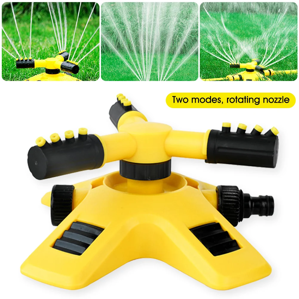 

360 Degree Automatic Water Sprinkler ABS Lawn Yard Watering Sprinkler Head Adjustable Garden Supply Spray Nozzle New Hot Sale