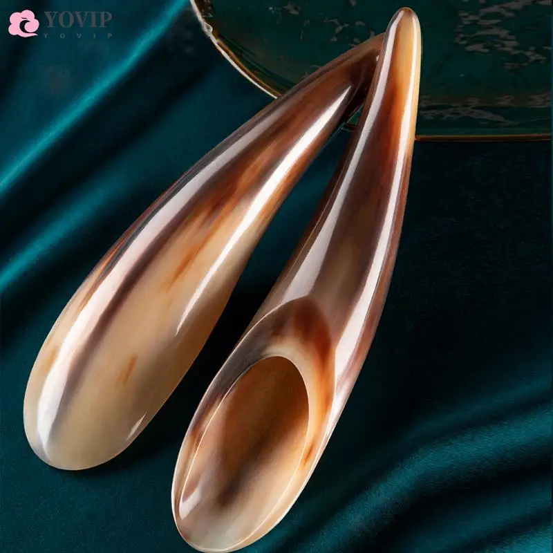 1PC Natural Buffalo Horn No Stress Guasha Massage Tool Acupuncture SPA Therapy Gua Sha Massager Scraping Board