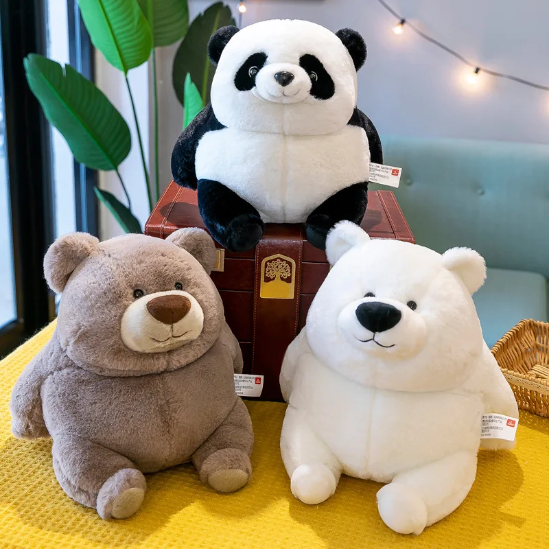 

Милая пухлая плюшевая игрушка, креативная панда, мишка тедди, белого медведя, кукла, мягкие набивные животные, игрушка для милого домашнего декора, 22-40 см