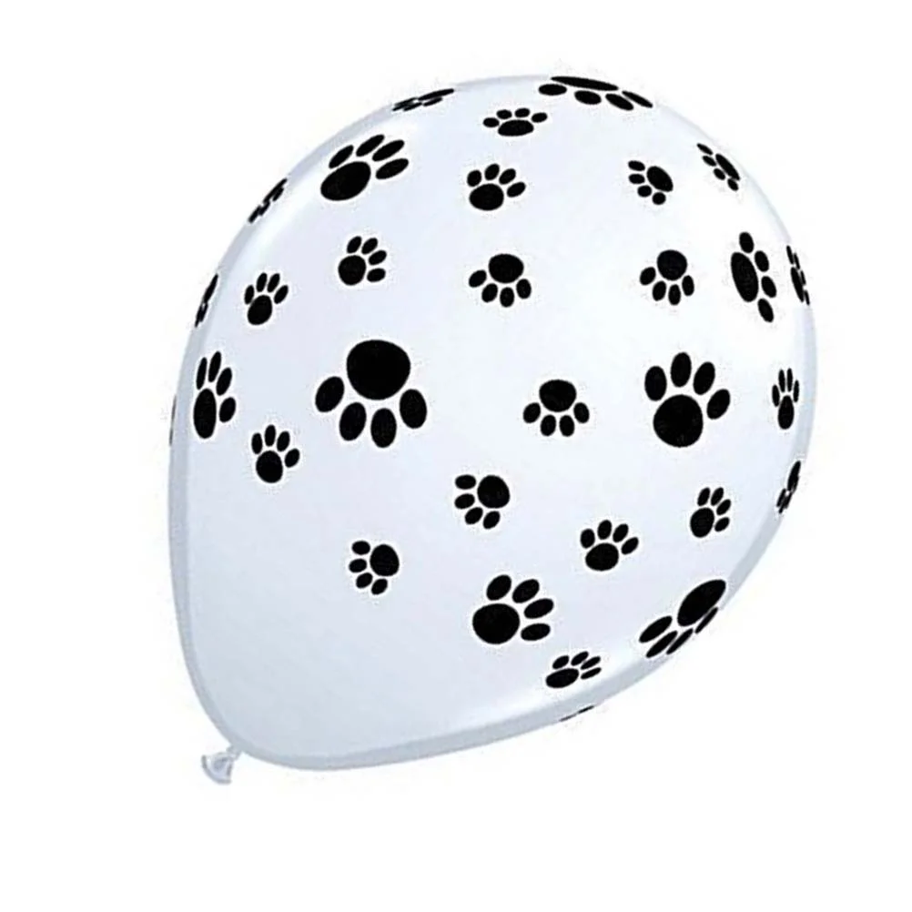 

Balloons Paw Dog Print Latex Party White Inch Birthday Puppyblackwedding